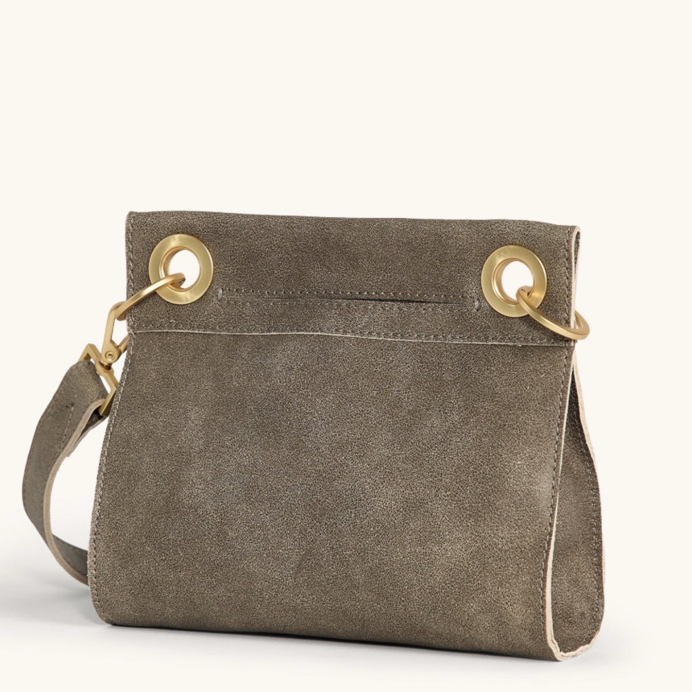 Hammitt Tony Small Pewter/Brushed Gold Red Zip - Picture 4 of 15